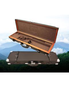 TKL Outdoors Black Leather / Oak Over/Under Shotgun Case