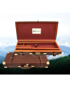 TKL Outdoors Brown Leather Side By Side Shotgun Case A9068
